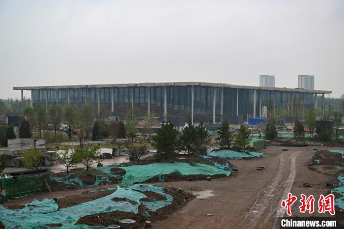 图为北京城市副中心图书馆项目。　中新社记者 田雨昊 摄